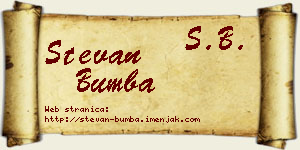 Stevan Bumba vizit kartica